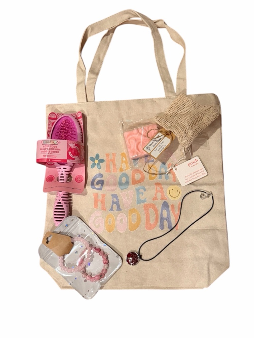 Tote Bag Bundle “Have A Good Day” Tote With Gifts New